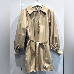 NWT Opening Ceremony  Gathered Sleeve Trench Coat - Size XS